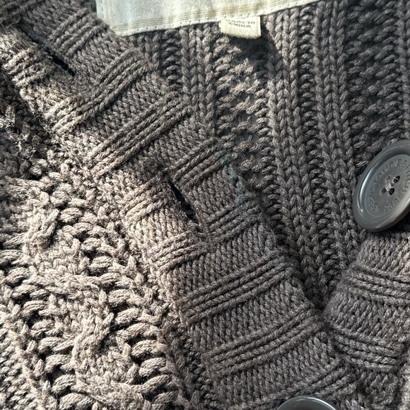 Abercrombie & Fitch Dark Brown Cable Knit Cardigan - Picture 4 of 9